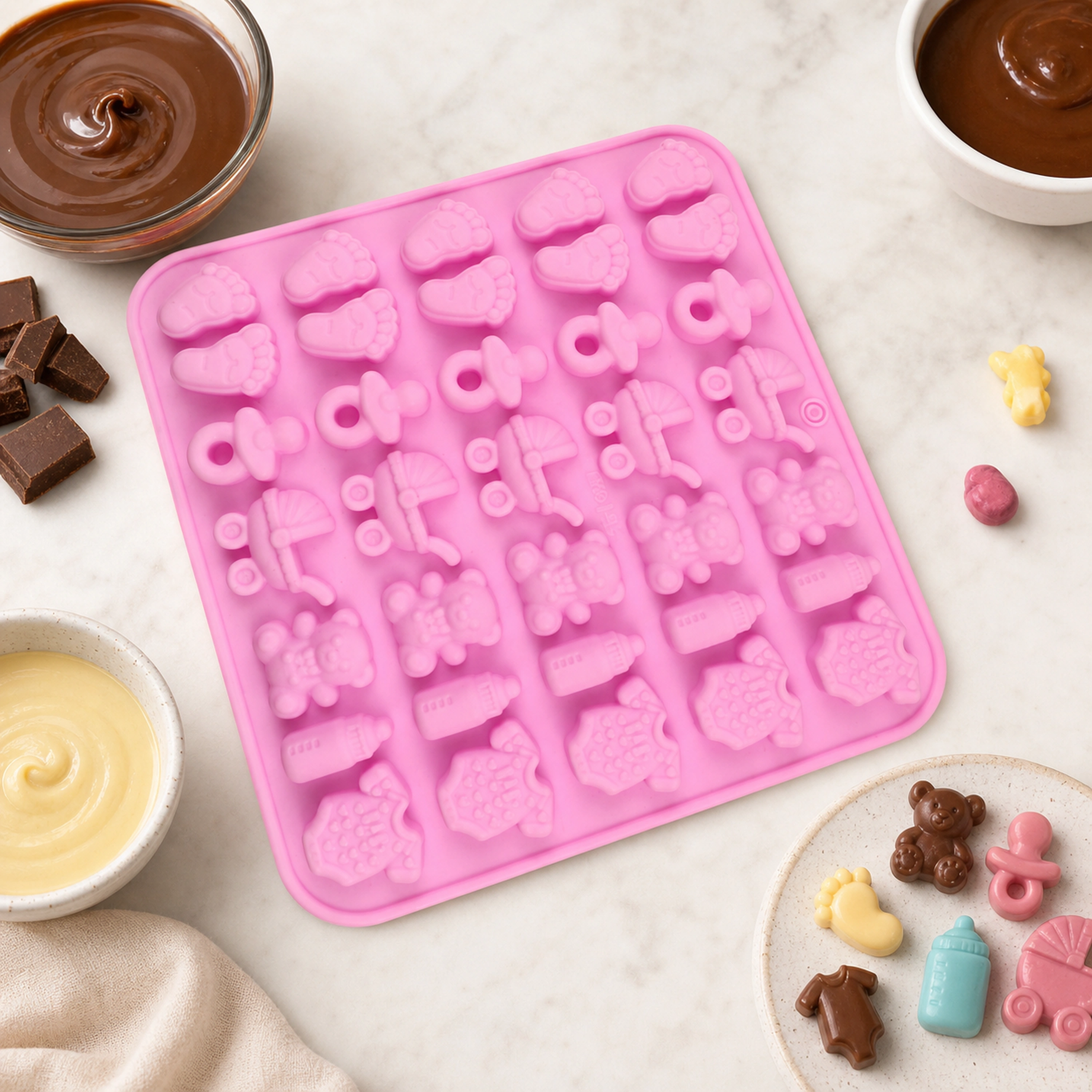Molde de Silicona para Chocolate 35 Cavidades 17.5x16.6cm