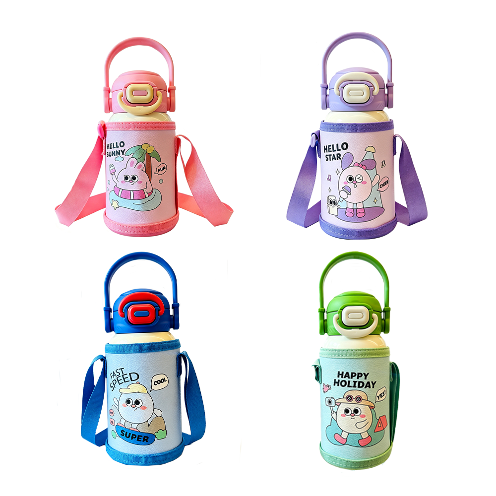 Vaso Térmico de Acero Inoxidable con Pajita para Niños 500ml