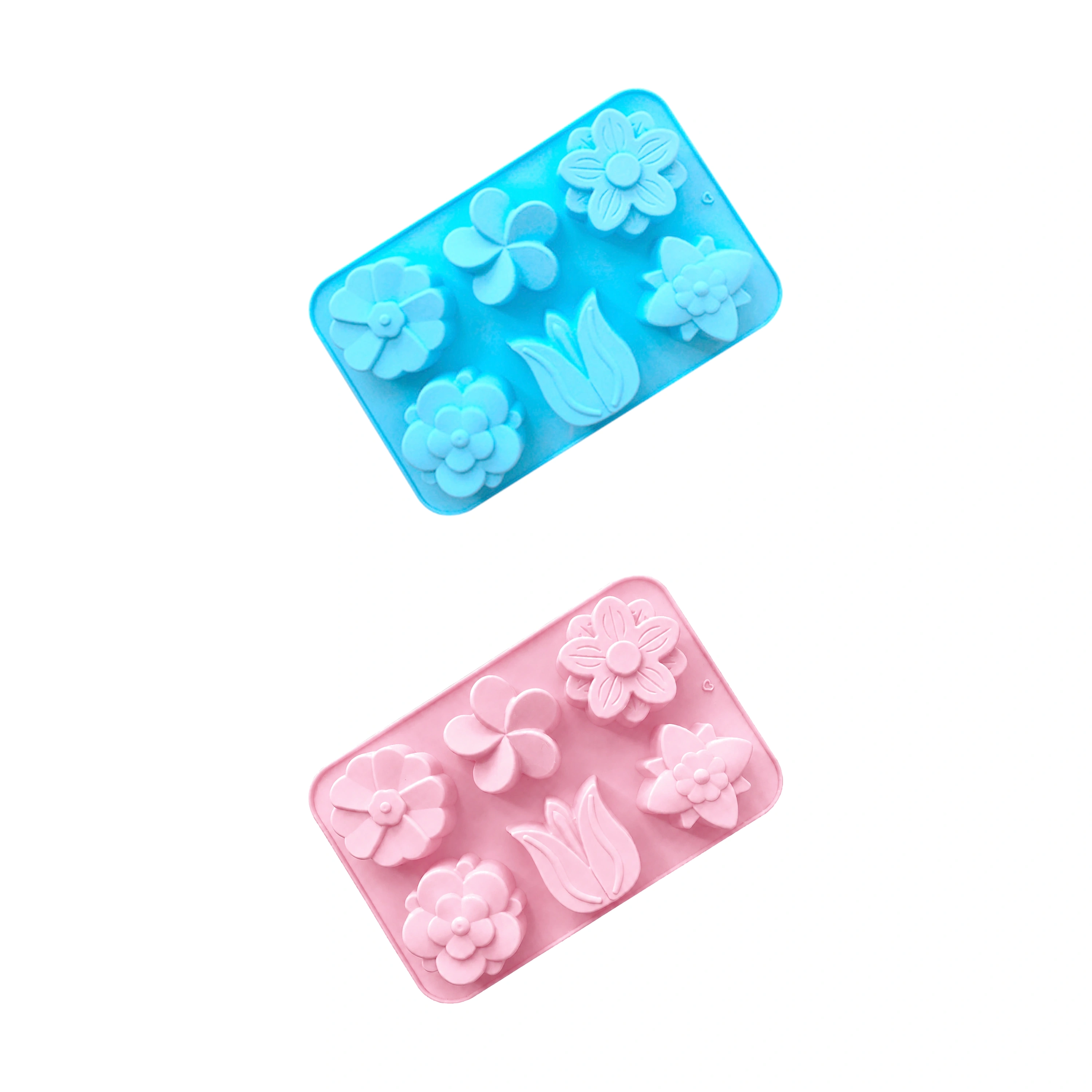 Molde de silicona 6 cavidades flores variadas 25.6*16.9cm repostería image 2