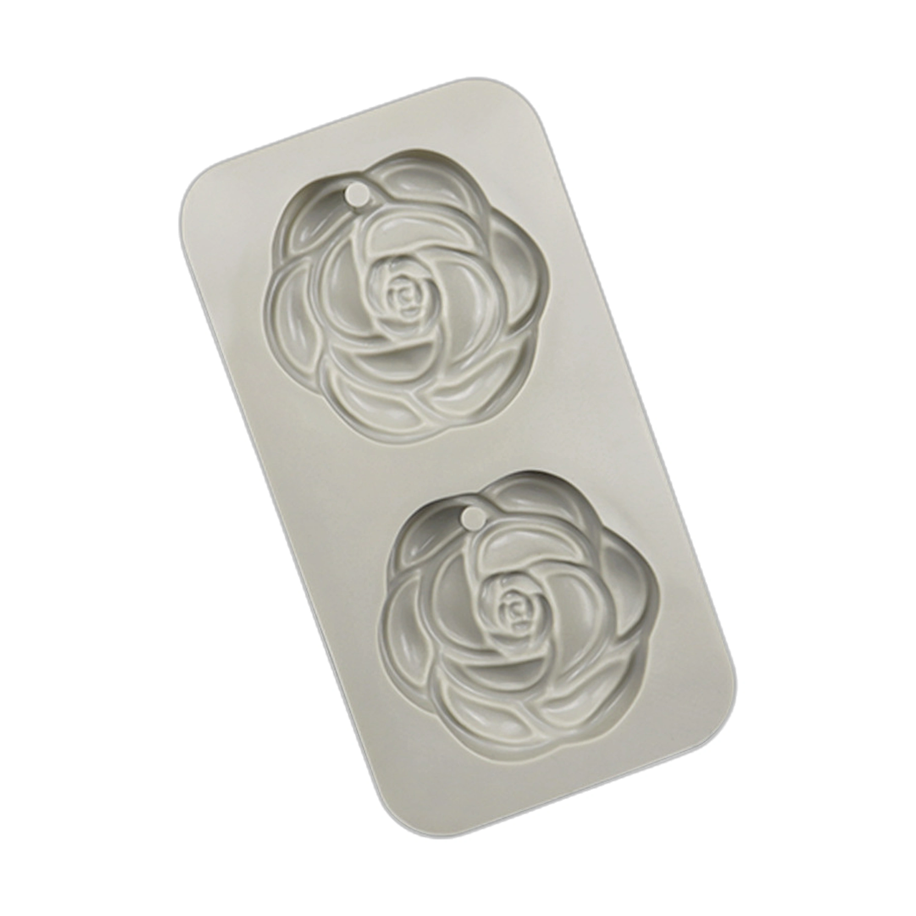Molde de Silicona para Velas y Jabones Camelia 2 Cavidades 16.2x8.6cm