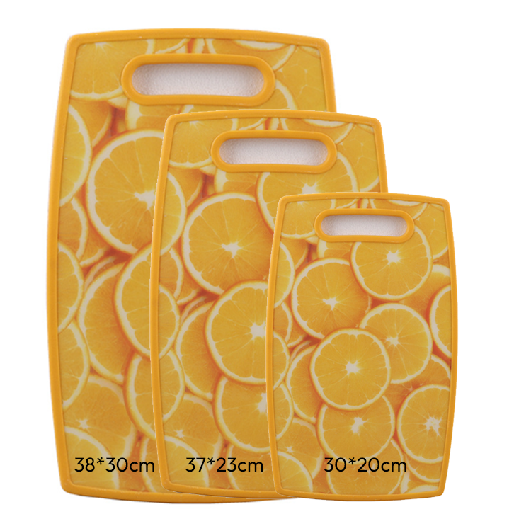 Tabla de Cortar Multitamaño Patrón de Frutas Plástico