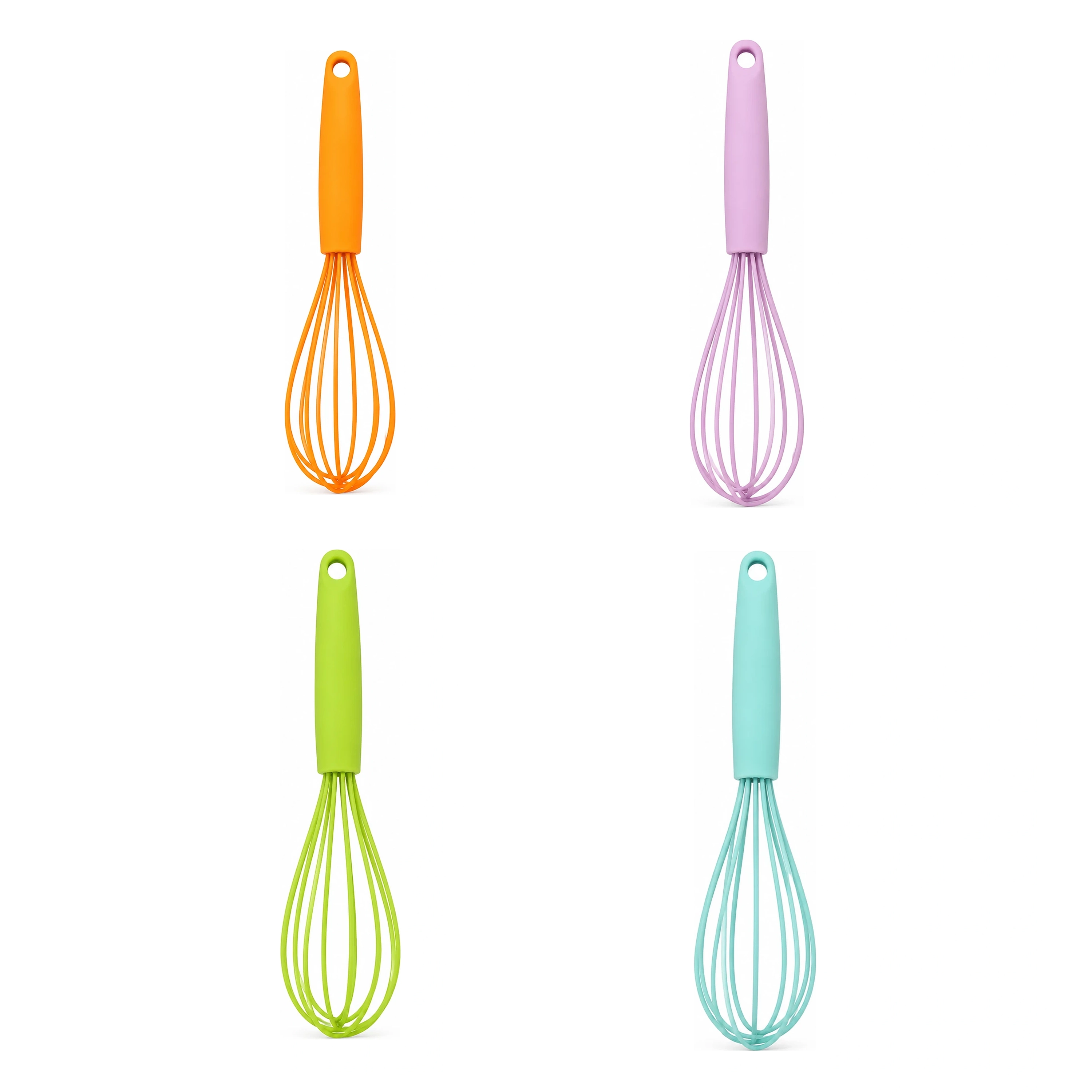 Batidor silicona manual huevo repostería cocina 10in