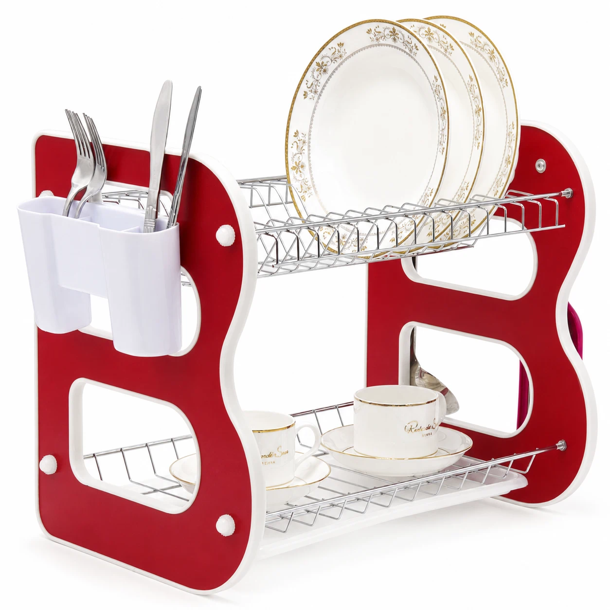 Escurridor de Platos de 2 Niveles con Tablero image 2