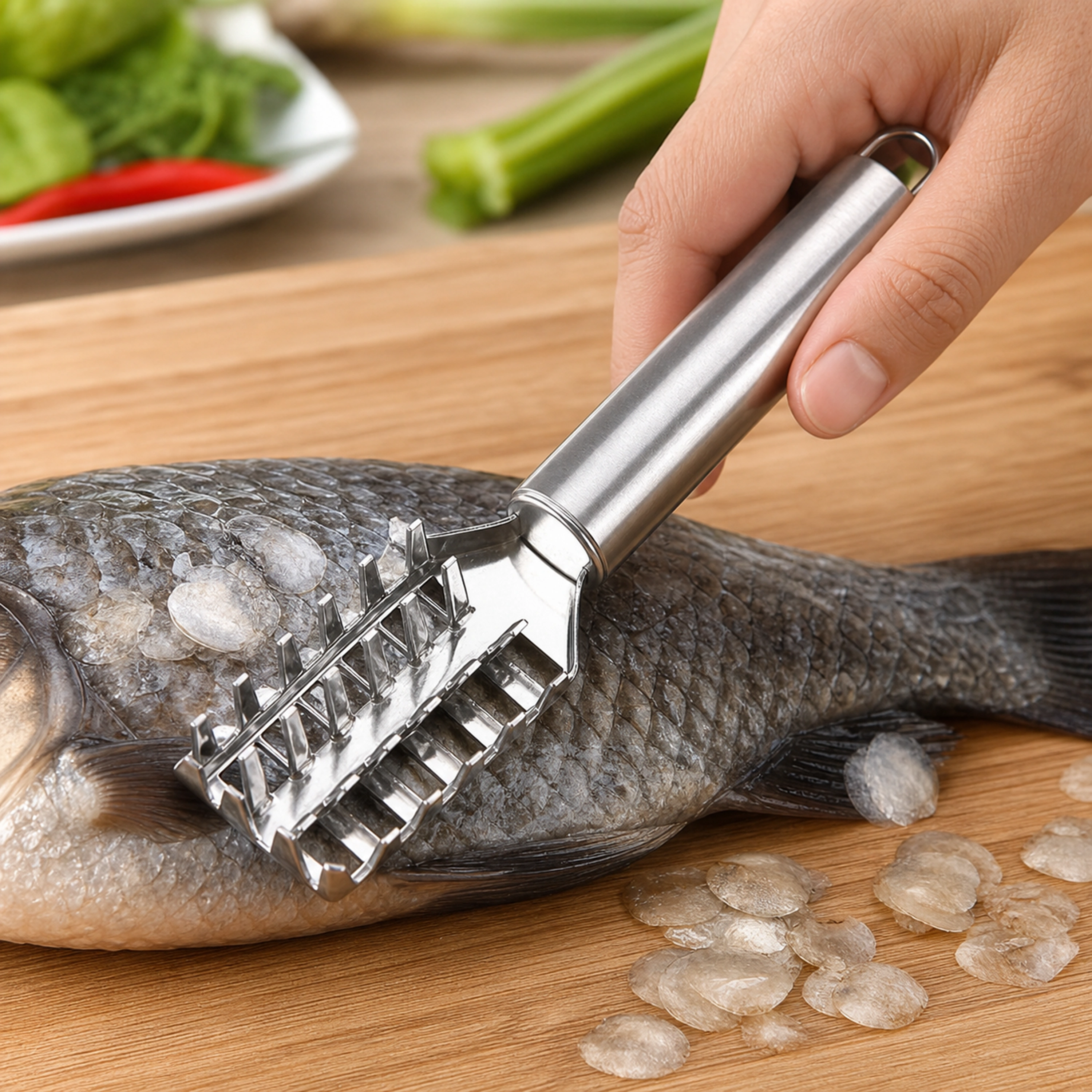 Descamador de Pescado de Acero Inoxidable