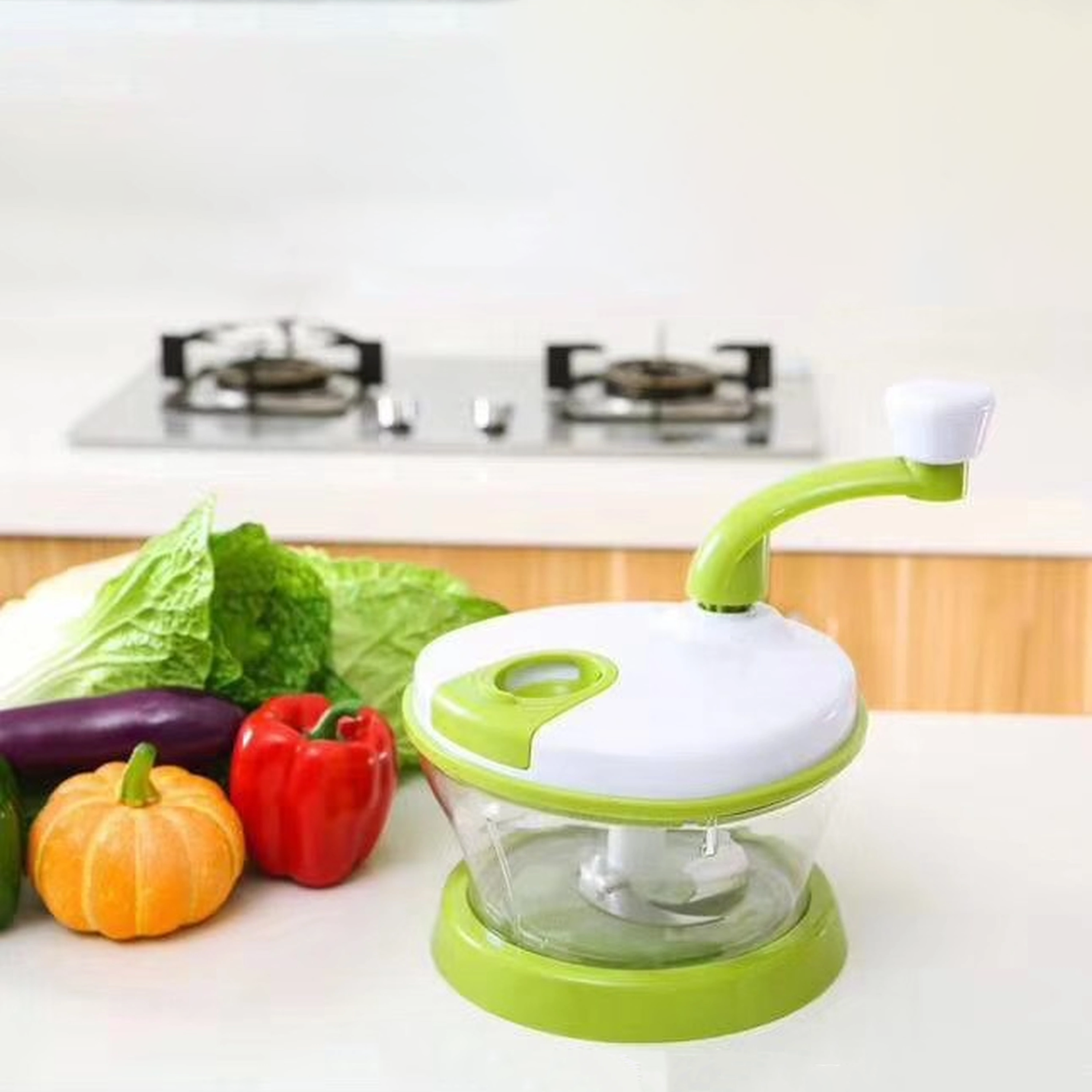 Procesador de Alimentos Manual con Tres Cuchillas