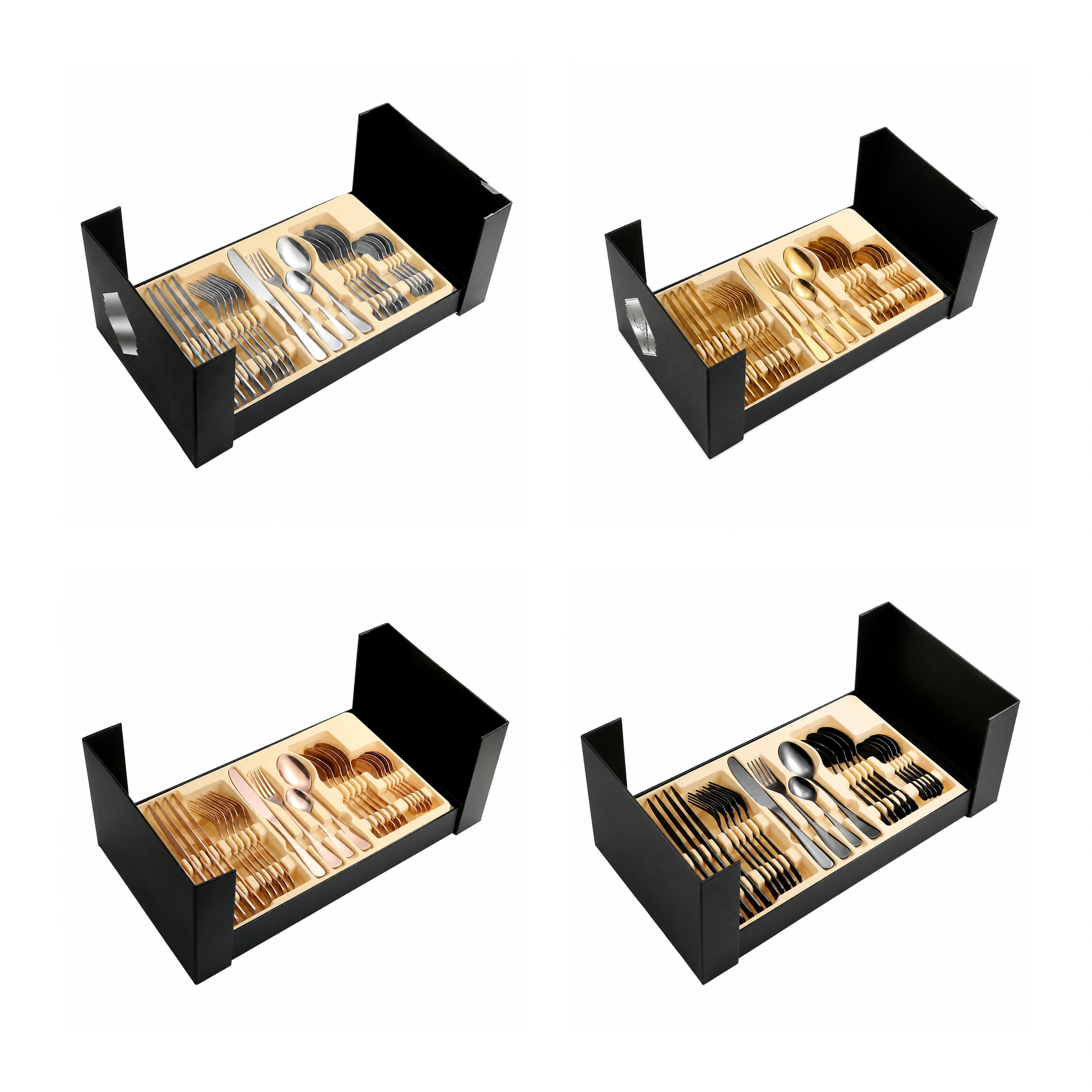 Juego de Cubiertos de Acero Inoxidable 24 Piezas para 6 Personas