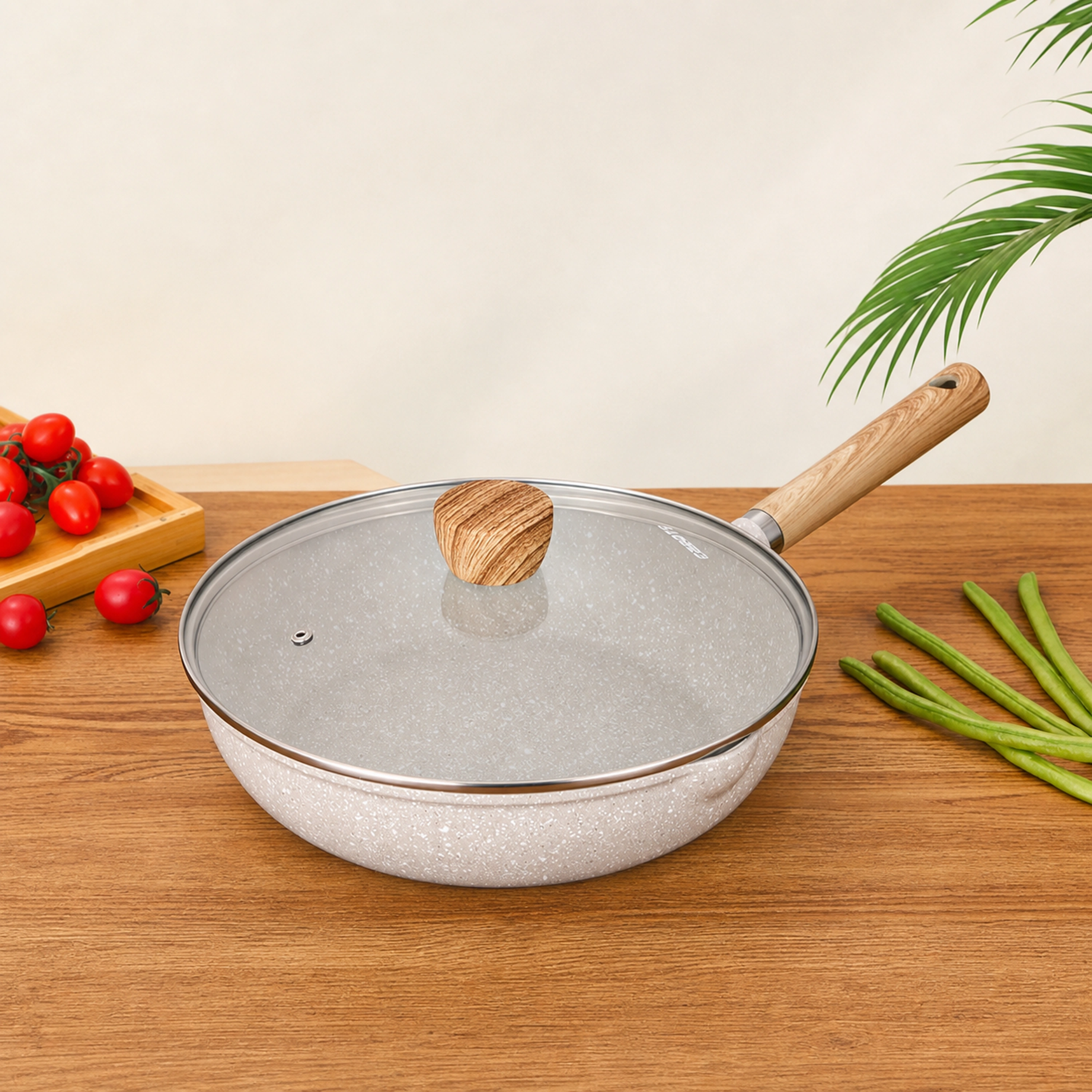 Wok de Aluminio Antiadherente para Cocina Doméstica