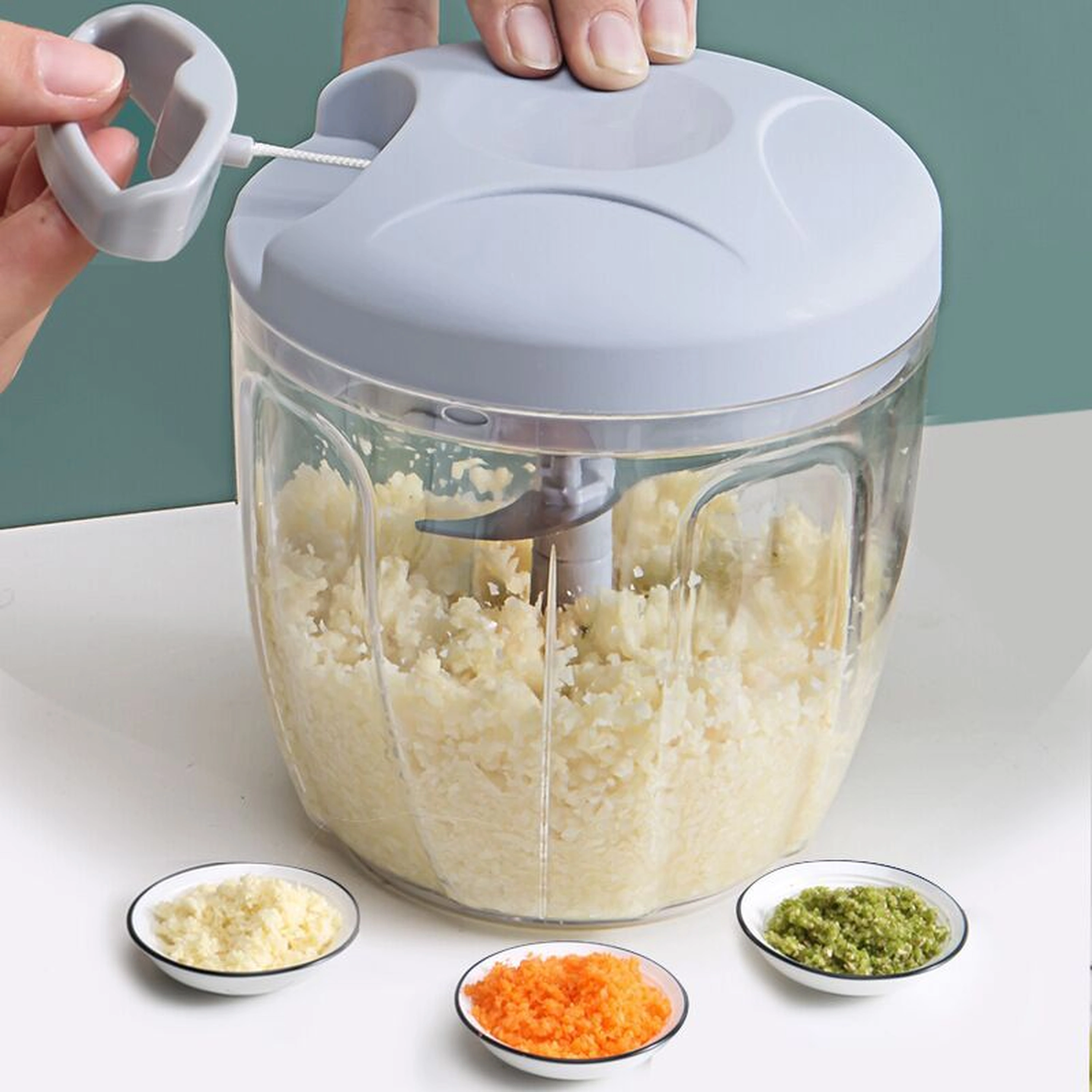 Picador de Alimentos Multi-función Manual para Verduras y Ajo image 1