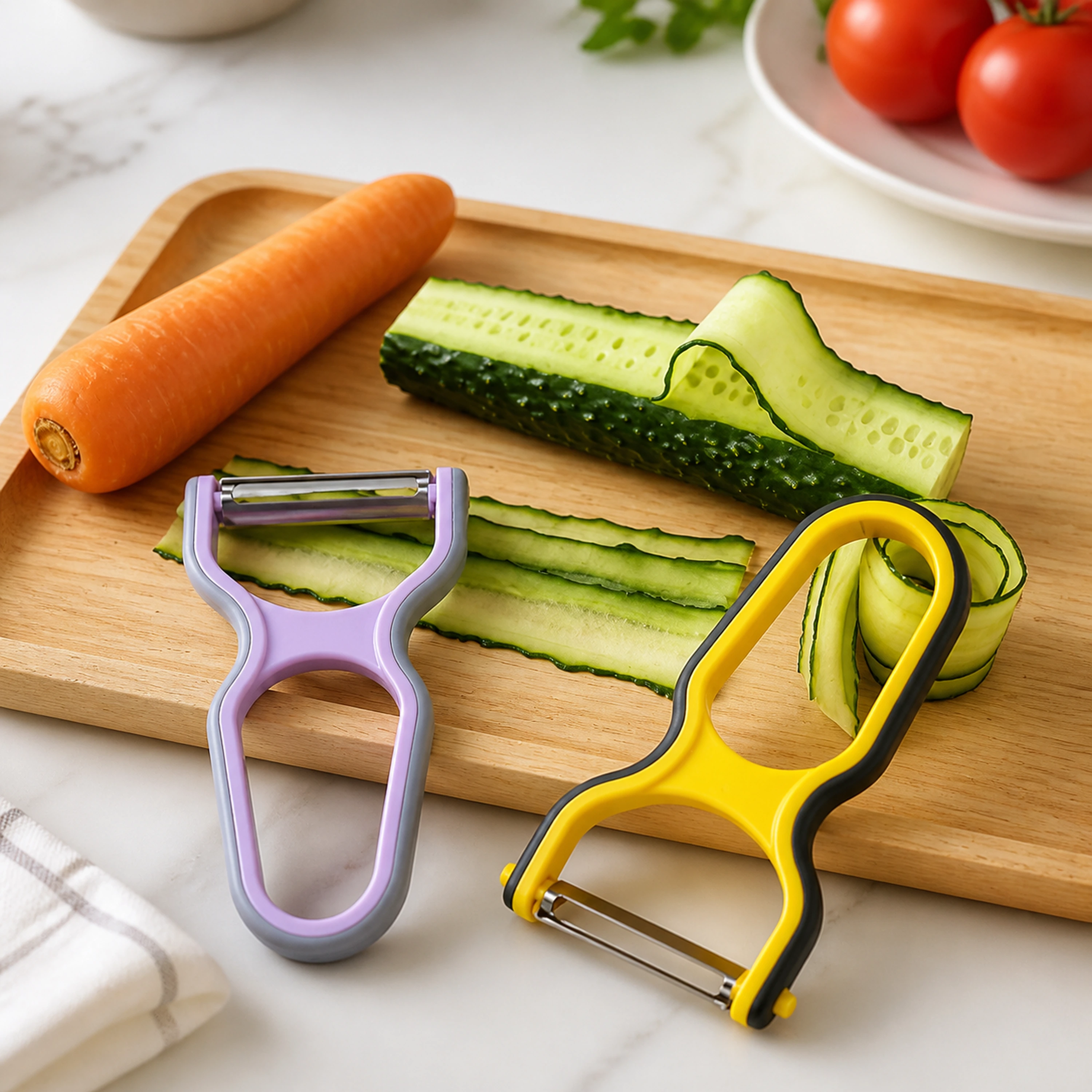 Pelador plástico frutas verduras multifuncional afilado 12*6.3*1cm