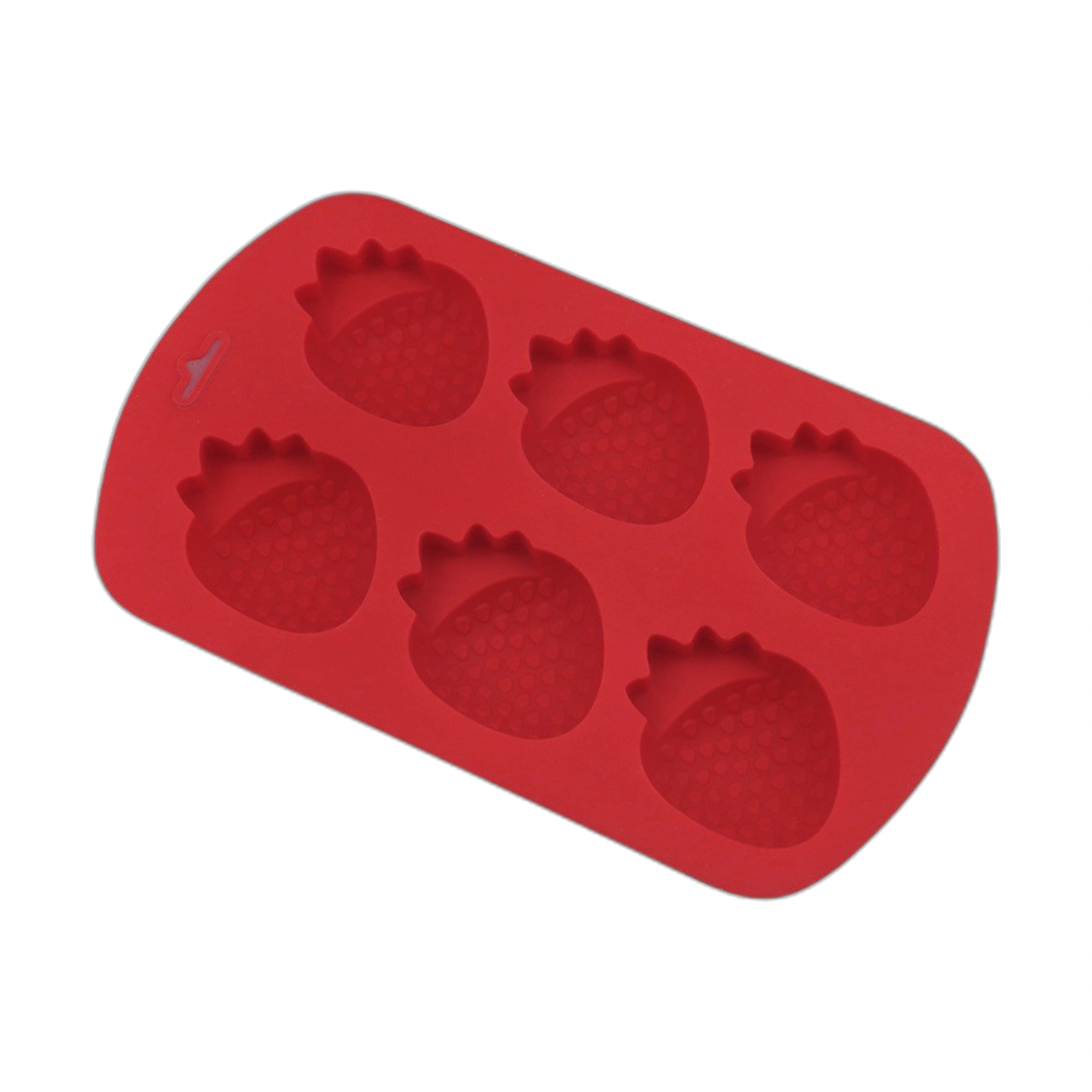 Molde de Silicona para Chocolate Fresa 6 Cavidades 19x11.3cm