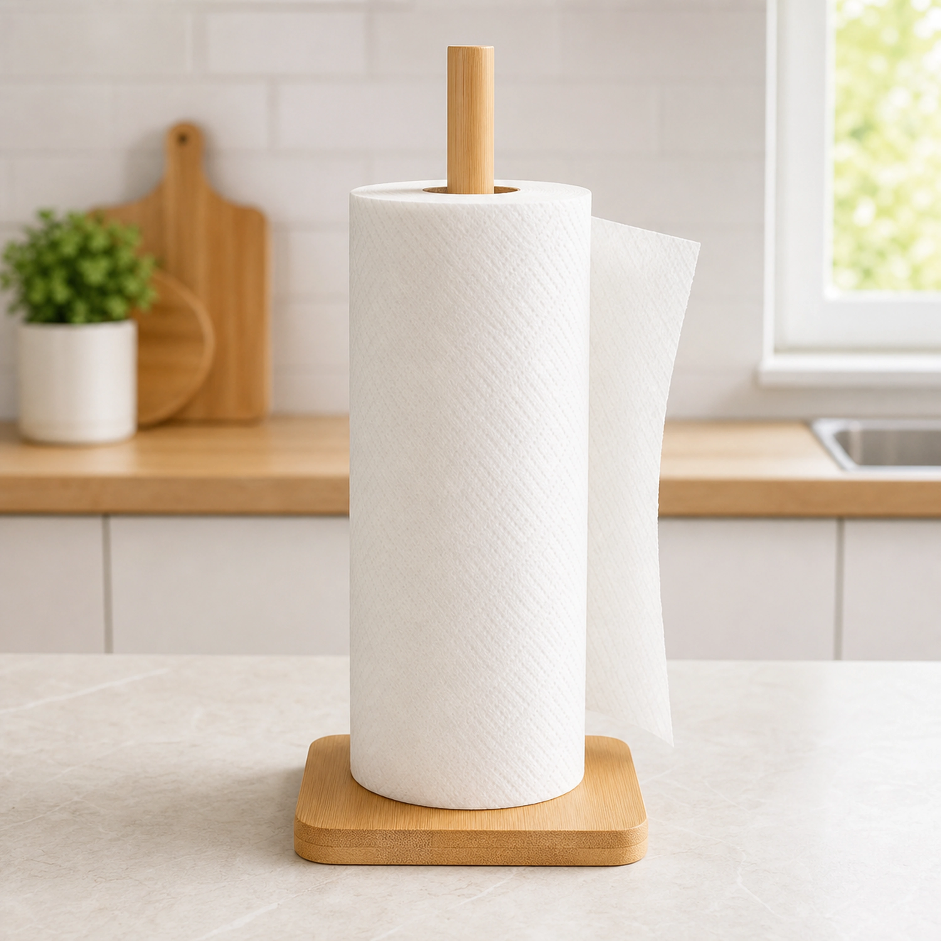 Portaservilletas de Bambu para Cocina 26x16cm
