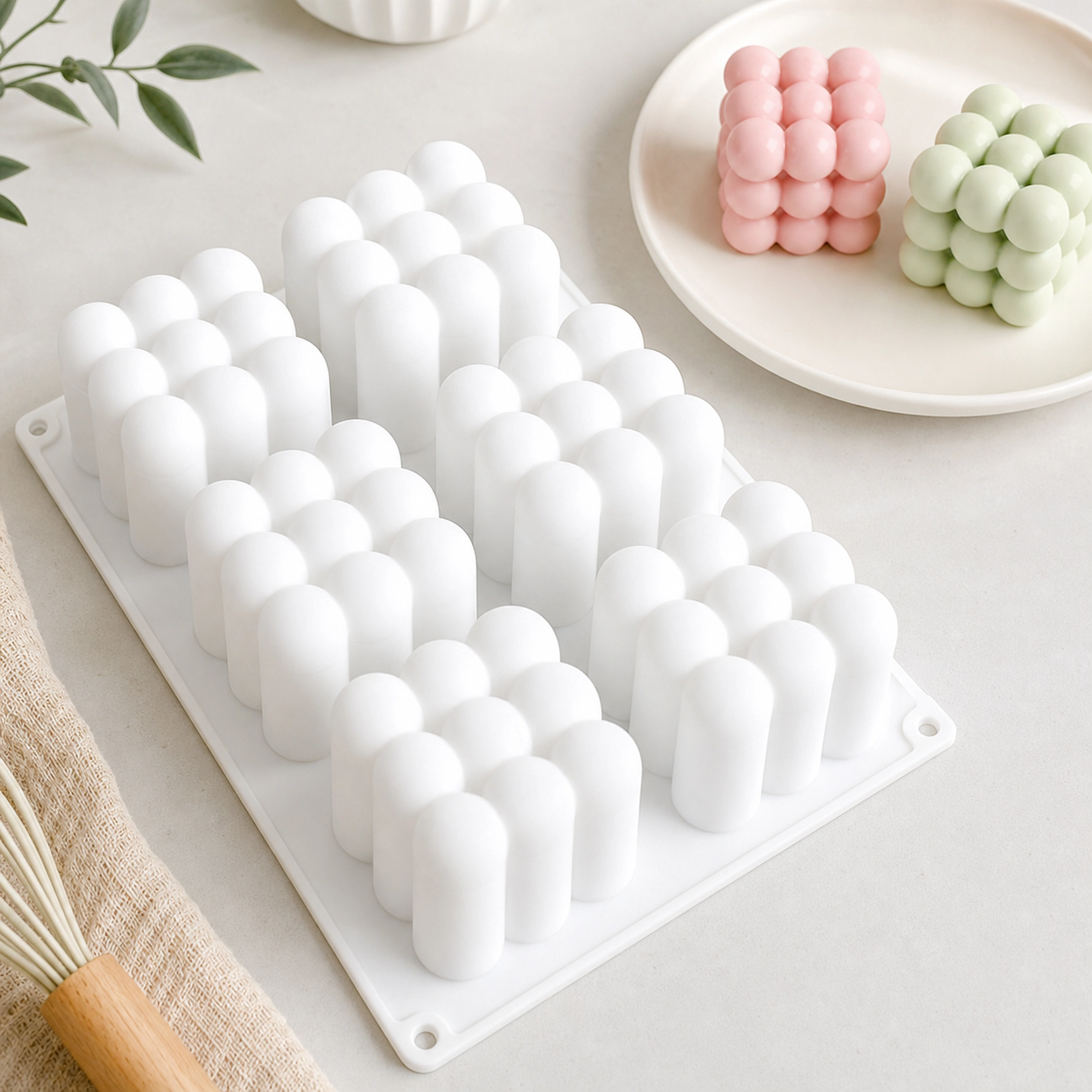 Molde de Silicona para Pasteles Cubo 6 Cavidades 23x15.3cm