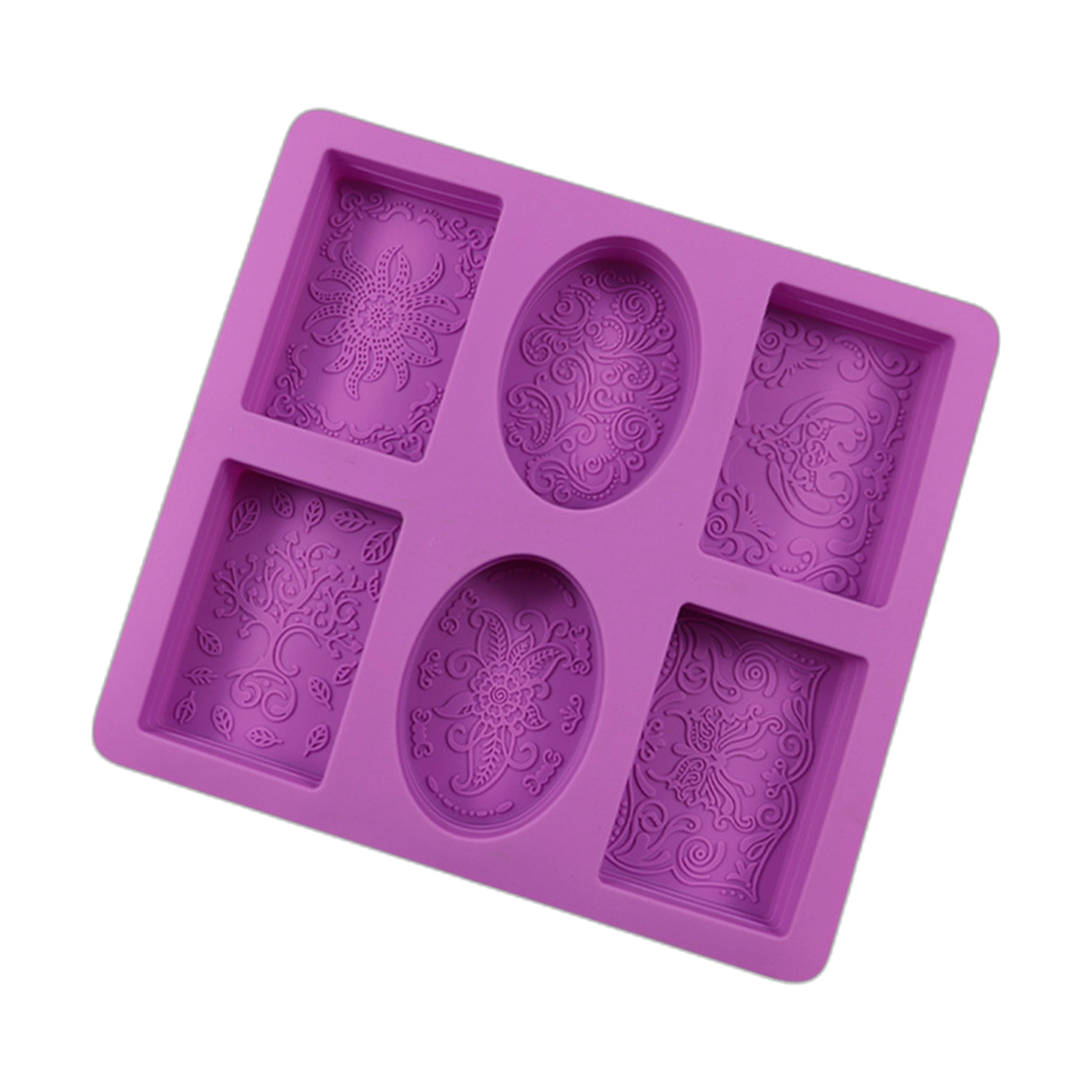 Molde de Silicona para Pasteles Encaje 6 Cavidades 21.8x19.7cm