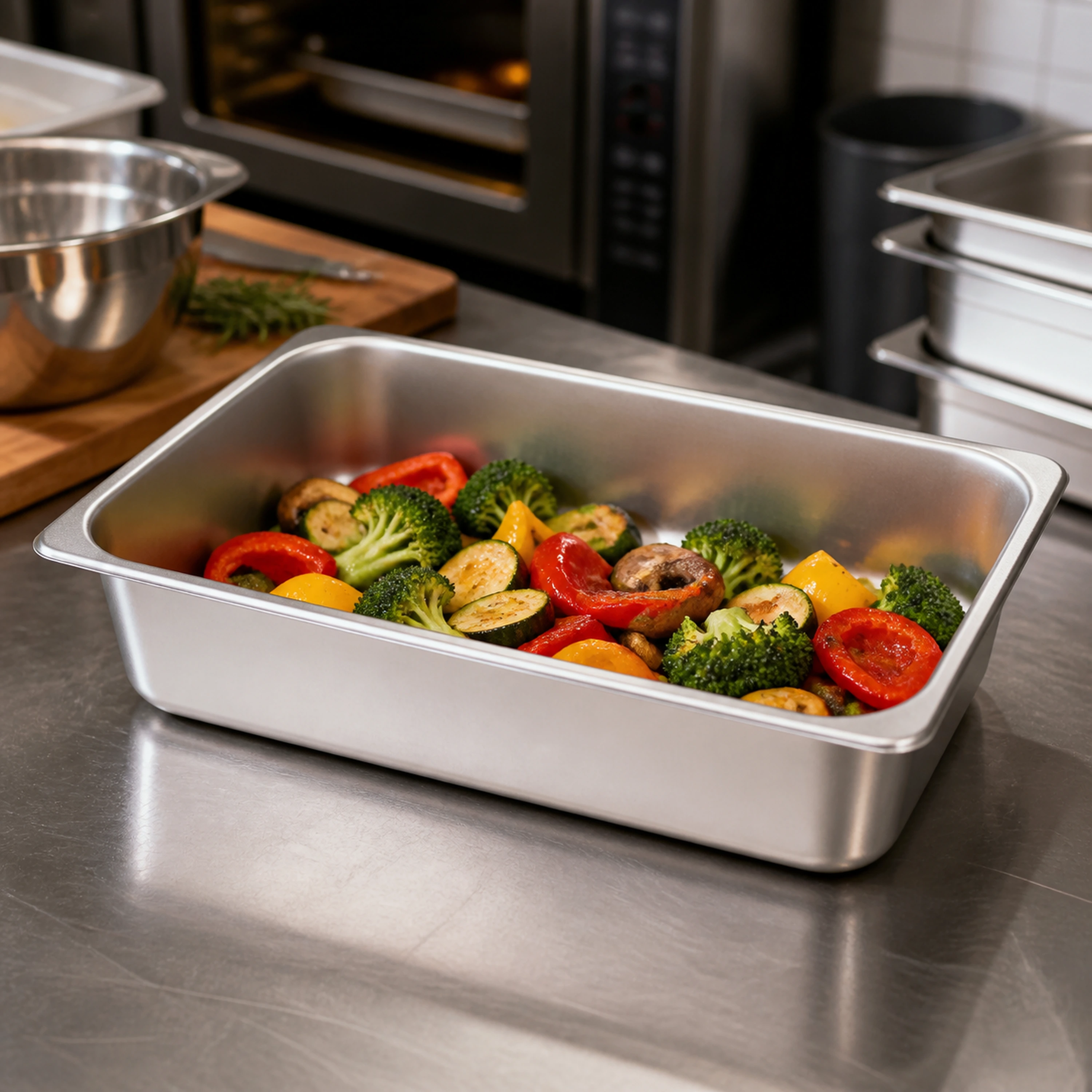 Contenedor gastronorm acero inoxidable con tapa buffet image 1