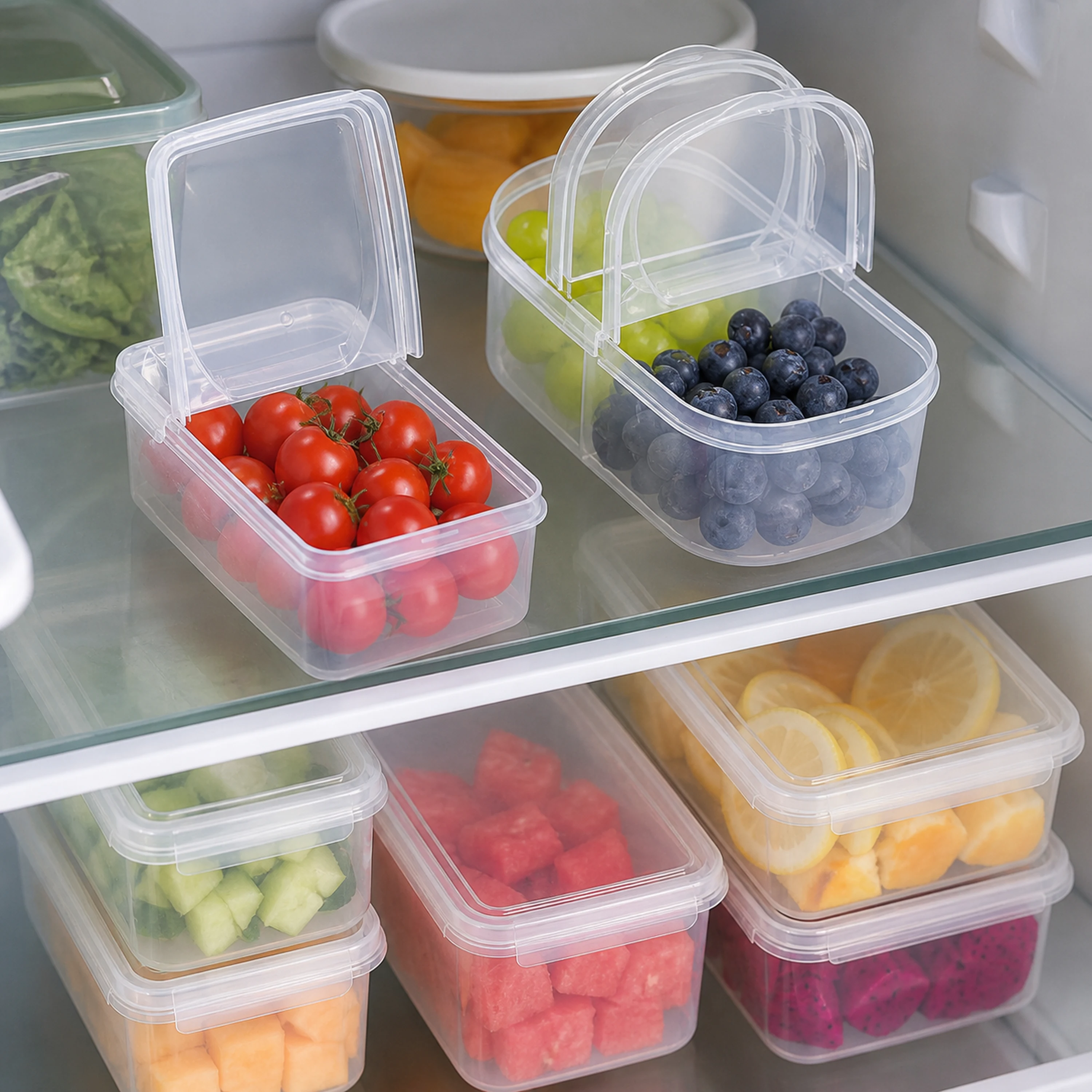 Contenedor Hermético de Plástico para Alimentos 500ml/600ml image 1