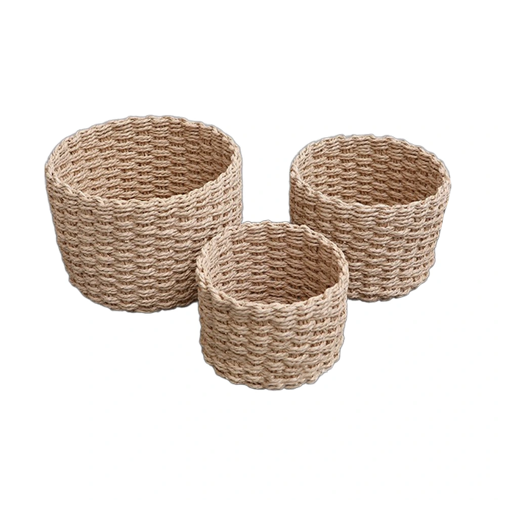 Caja de almacenamiento set de 3 piezas de papel y hierro para ropa