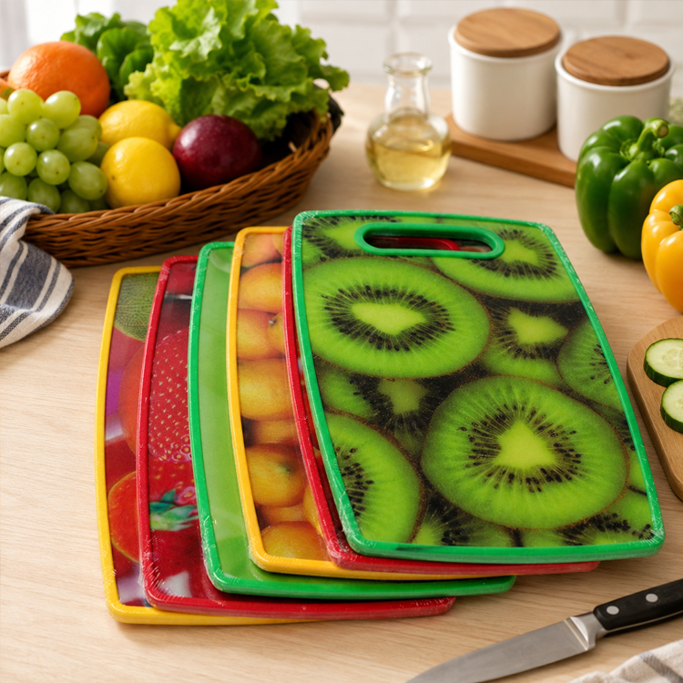 Tabla de Cortar Multitamaño Patrón de Frutas Plástico