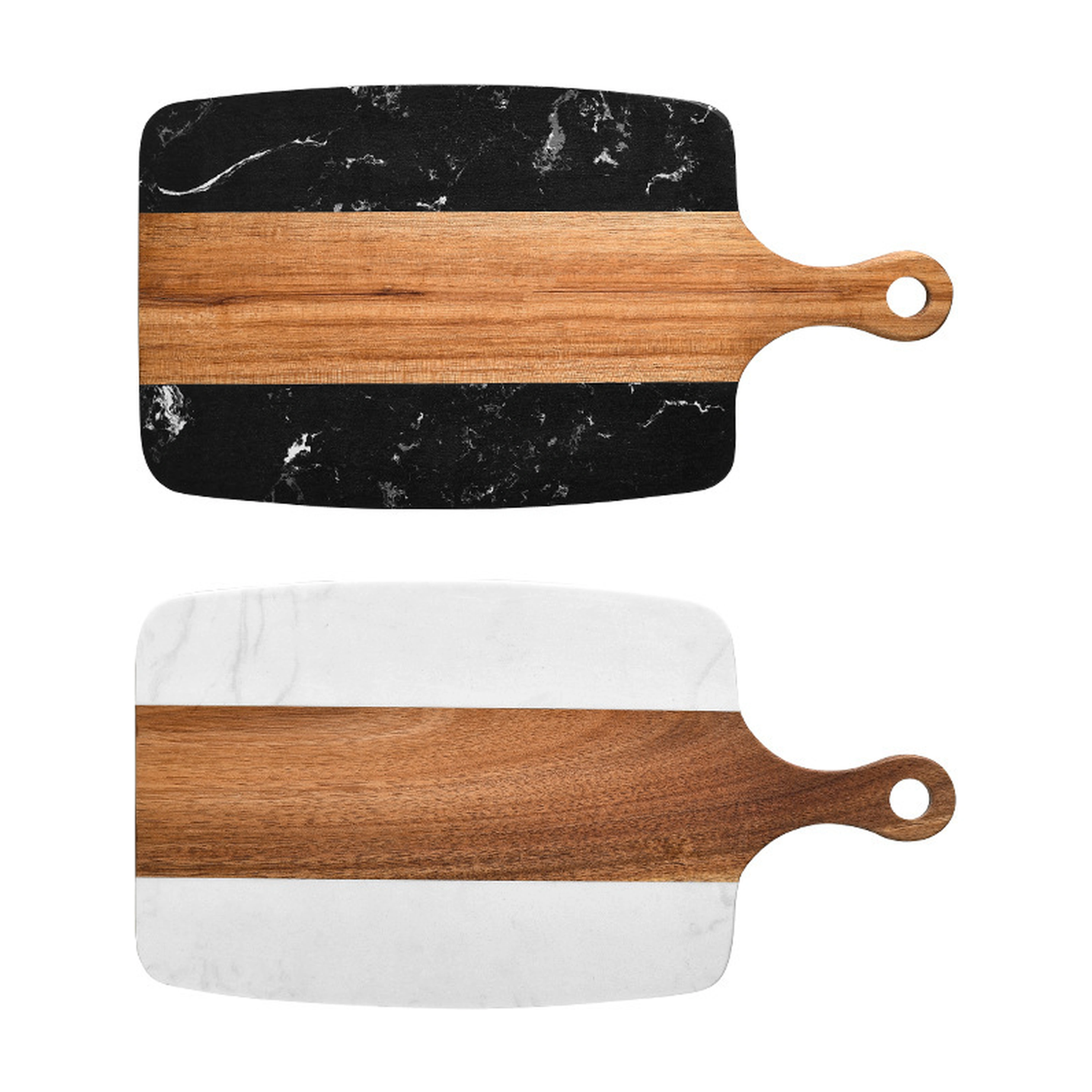 Tabla de Cortar de Madera con Mármol para Bistec Queso y Frutas image 2