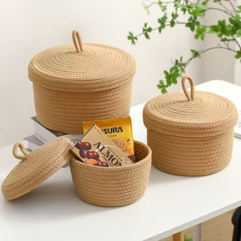 Cesta de Almacenamiento Multitamaño Algodón Surtido image 1