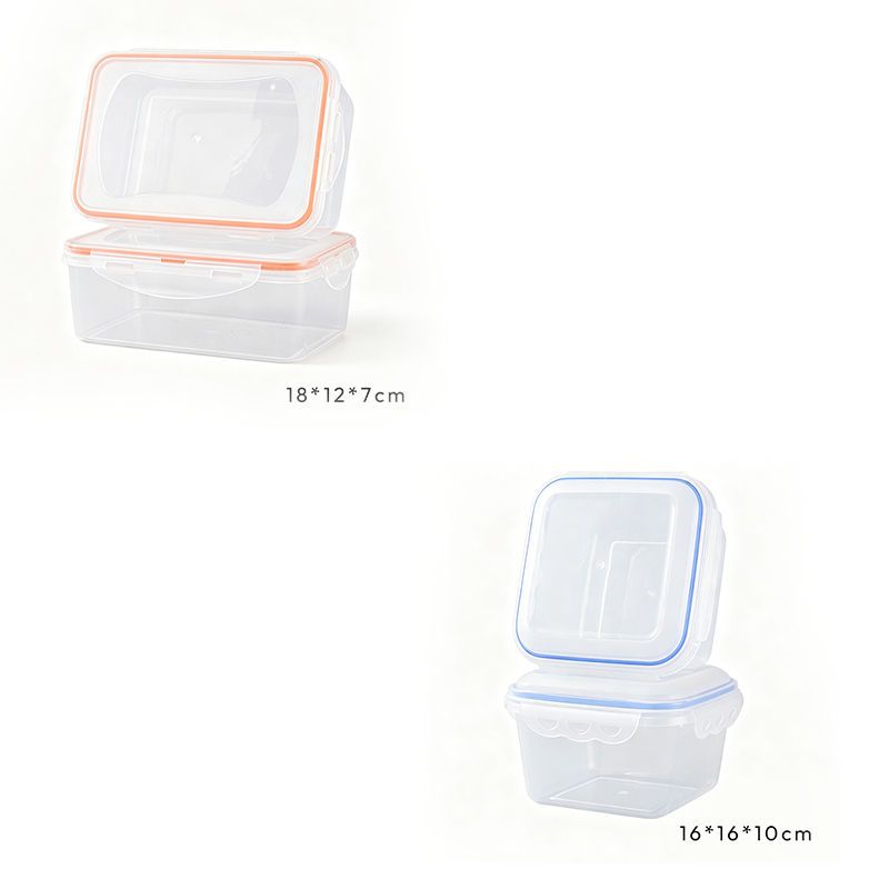 Caja de Almacenamiento Multitamaño de Plástico con Tapa Hermética y Reforzada Transparente