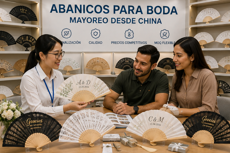 Abanicos para boda mayoreo: proveedores de China, precios, MOQ y personalización 2026