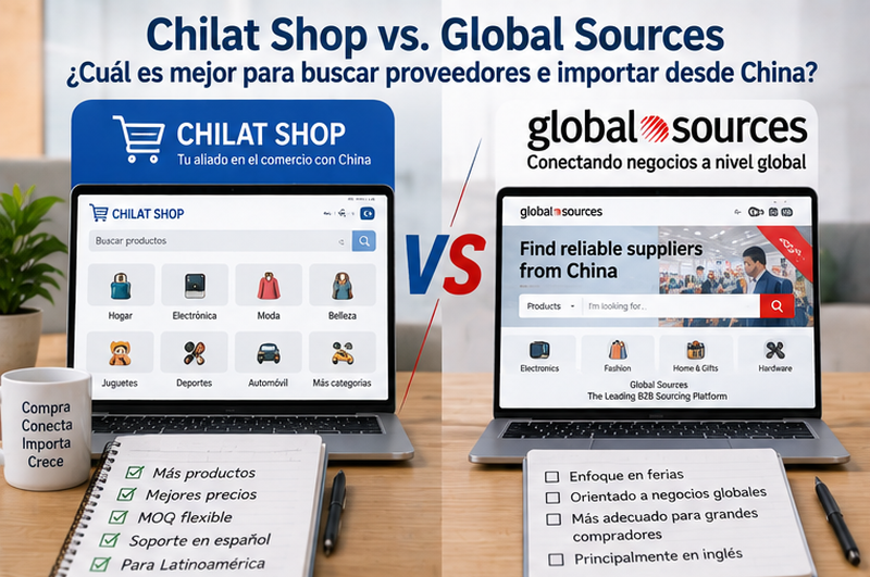 Chilat Shop vs Global Sources: ¿cuál es mejor para buscar proveedores e importar desde China?