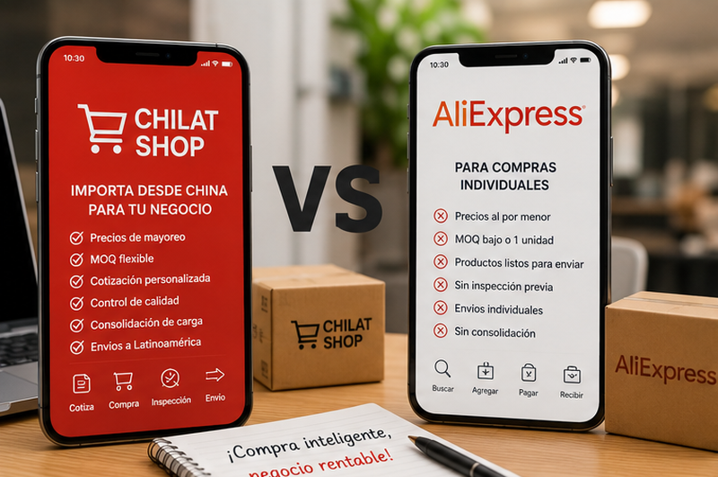 Chilat Shop vs AliExpress: ¿qué app conviene para comprar productos chinos para vender?