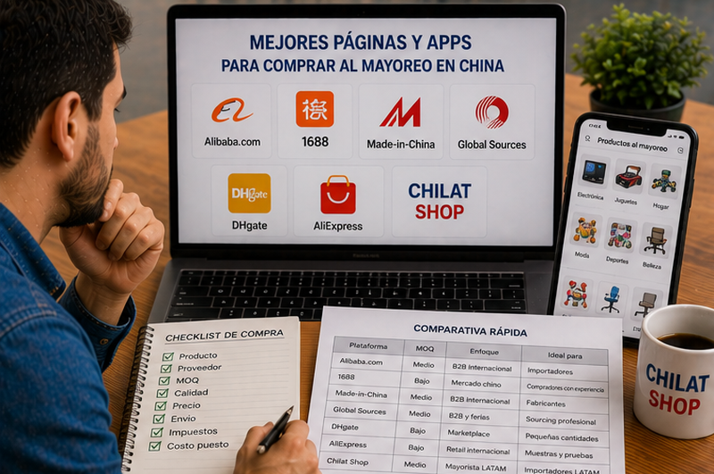 Mejores páginas y apps para comprar al mayoreo en China en 2026